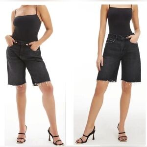 NWT Good American Good 90’s Bermuda Shorts Black 0/25